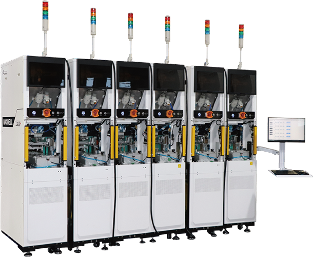 Six-station test machine